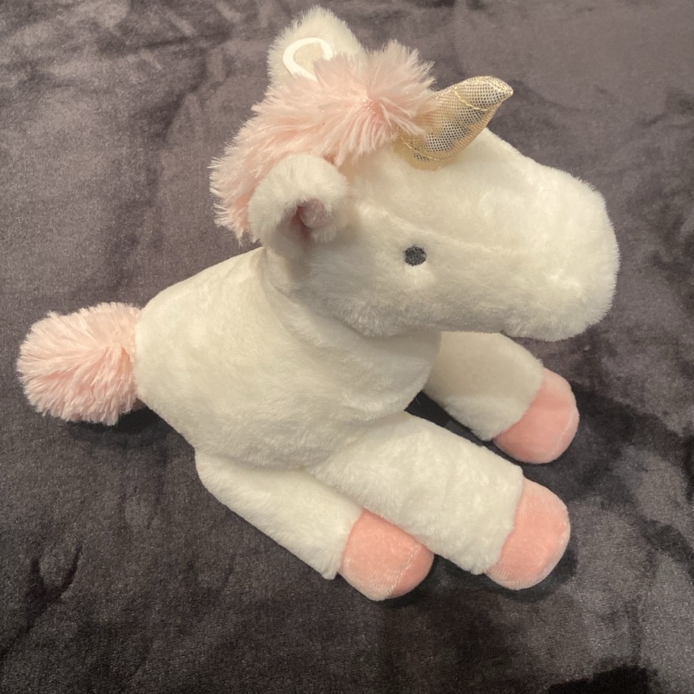 🍭**EUC** 🦄 Lambs & Ivy white & pink Dawn plush Unicorn Penelope